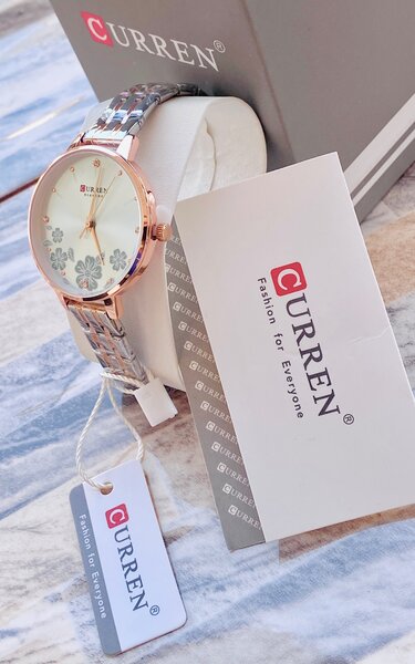 Luxury Silver Rose gold ladies watch