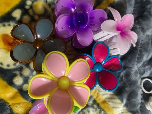 Pinces à cheveux fleurs colorées