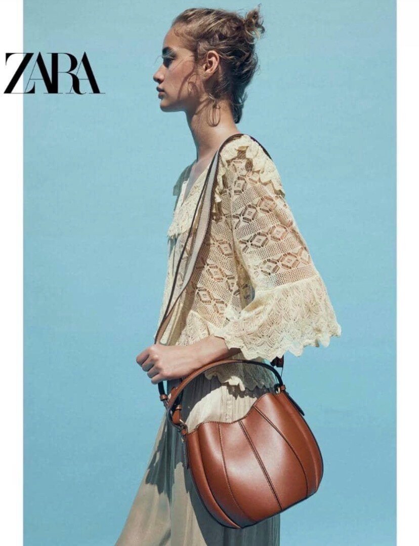 Sac seau en cuir Zara