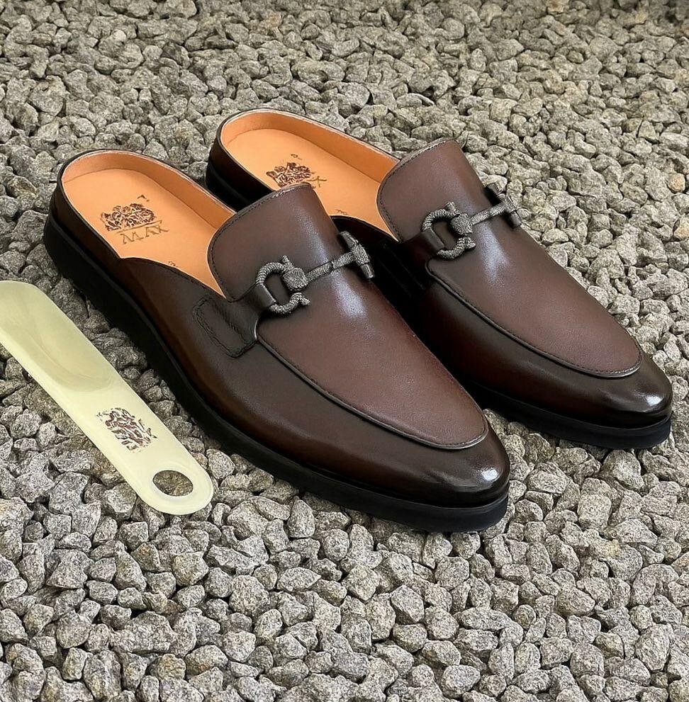 Mocassins en cuir marron élégants