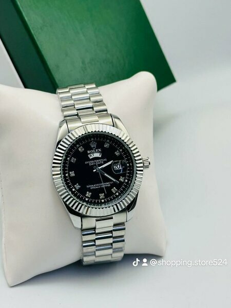 Rolex argent noir homme