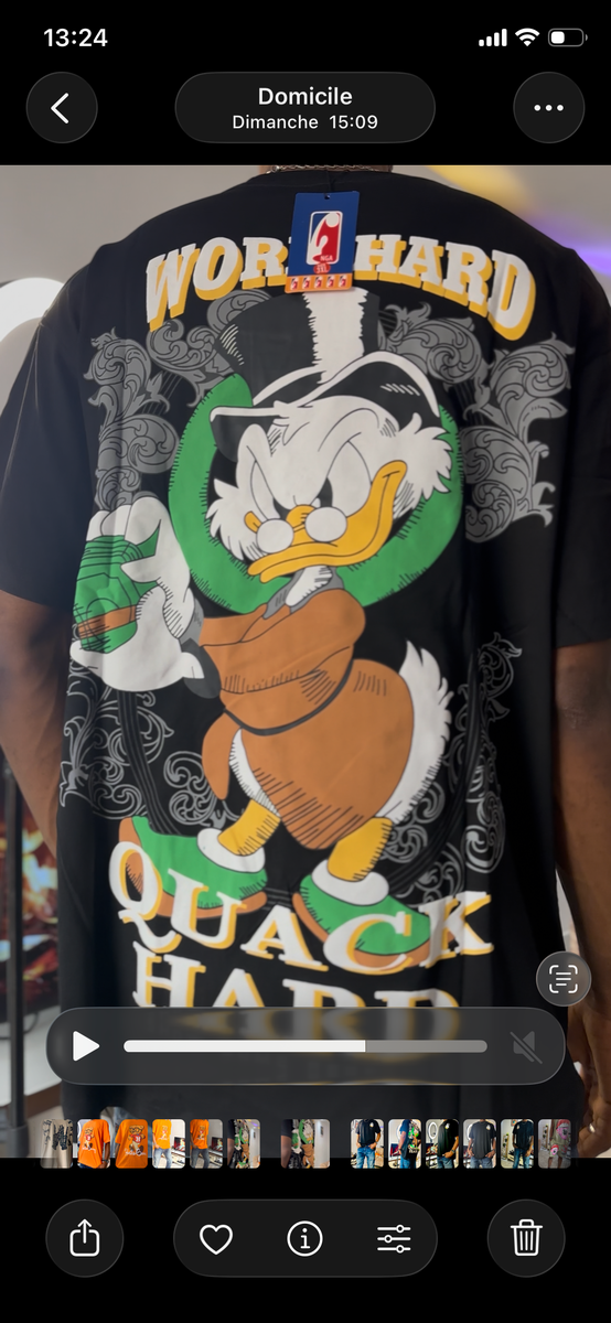 T-shirt noir oversise