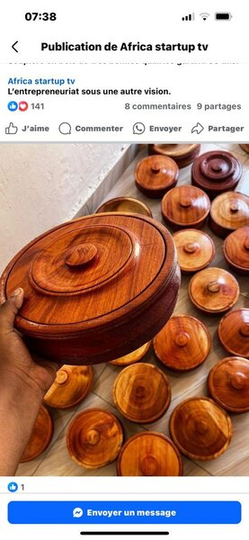 Minim mortier en bois soupière