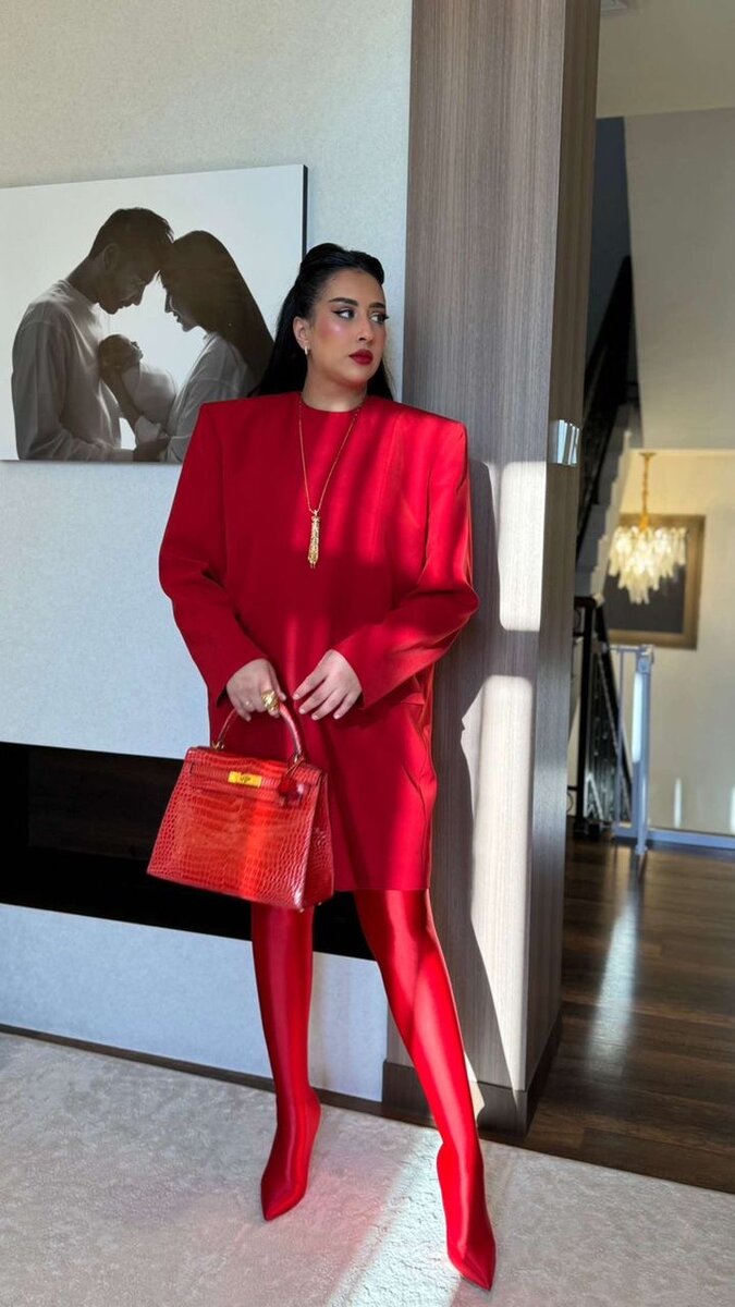 Collants bas rouge vif