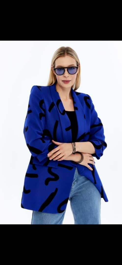 Blazer vif à motifs pour femmes