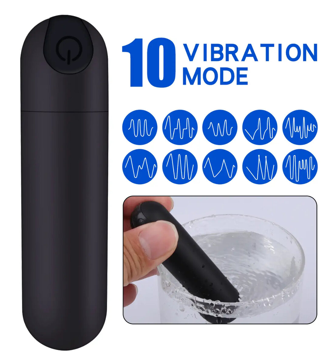 Vibromasseur étanche 10 modes