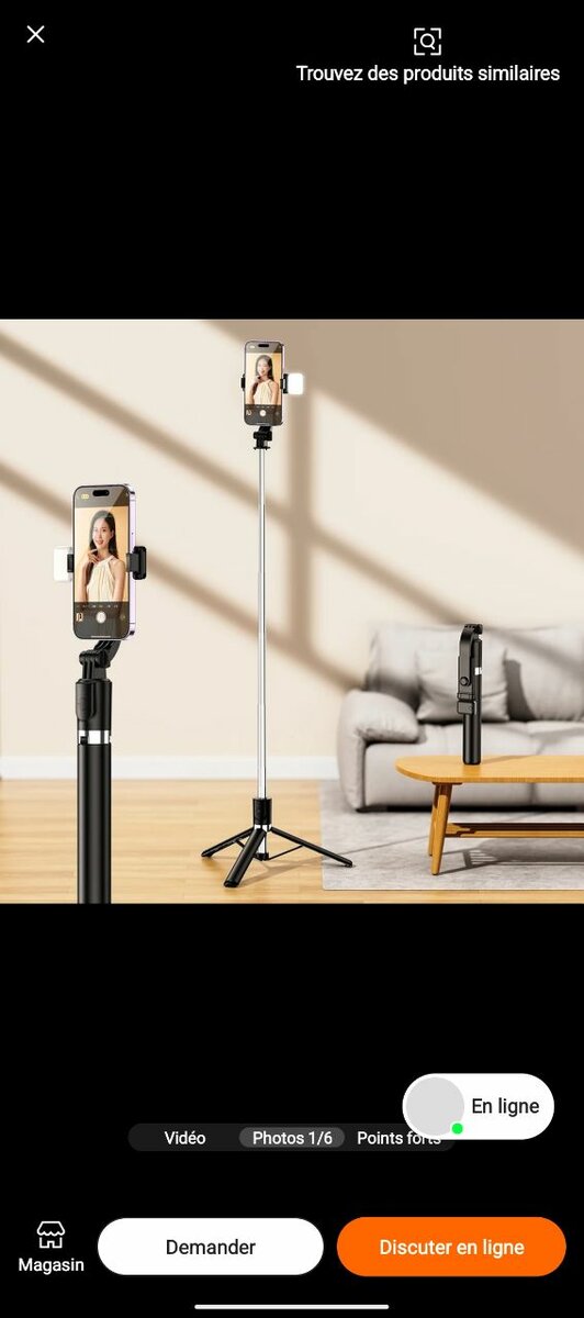 Trépied Monopode Selfie Stick