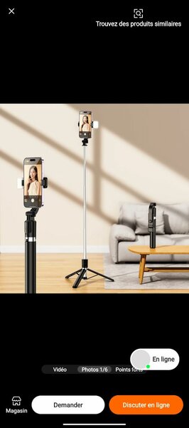 Trépied Monopode Selfie Stick