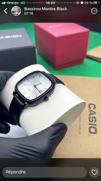 Montre Casio Noire Élégante