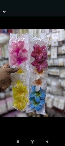 Pince à cheveux fleur colorées