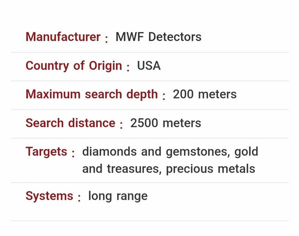 GF-1000 Mineral Detector