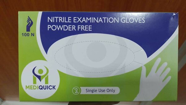Nitrile & white powder free gloves