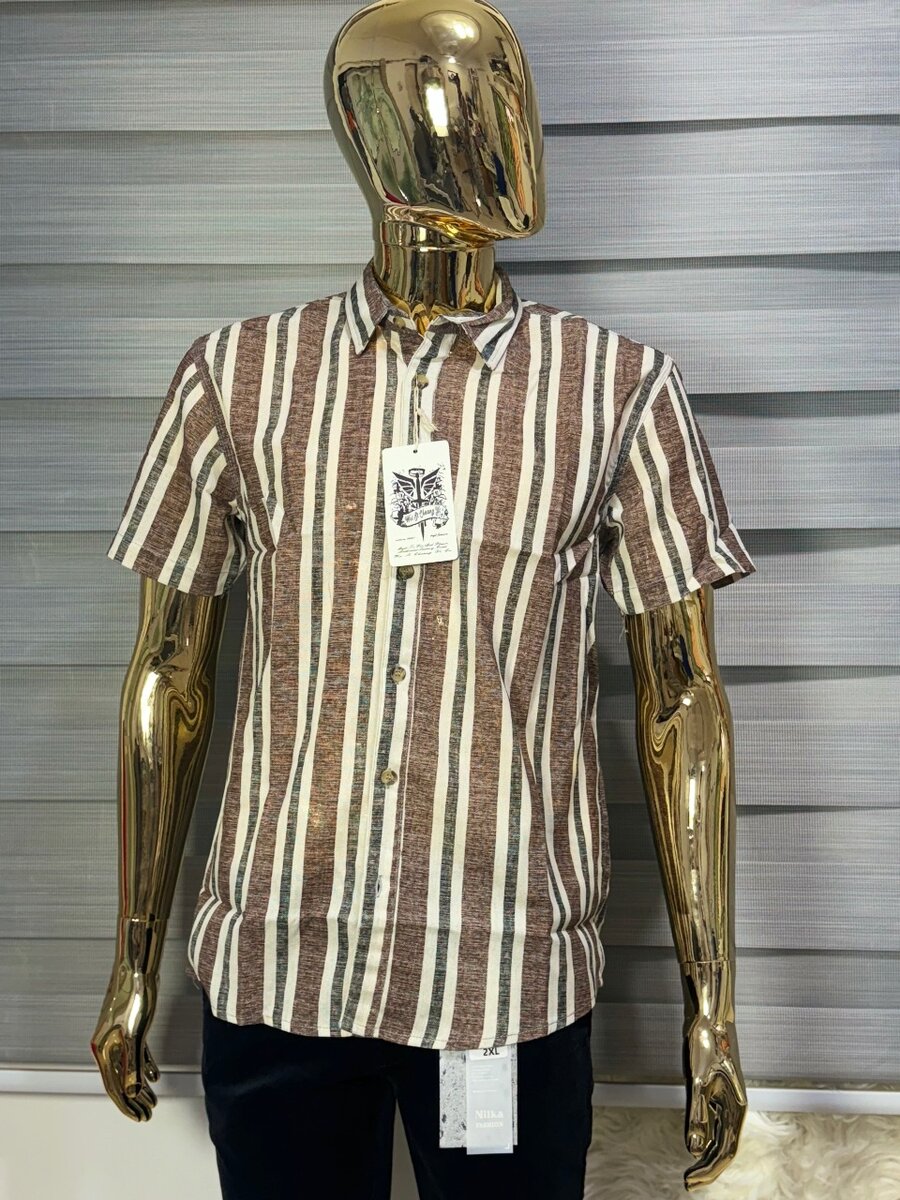 Fashion Stripped Linen Shirt