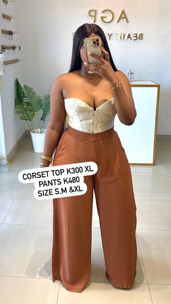 Corset top & Wide legs