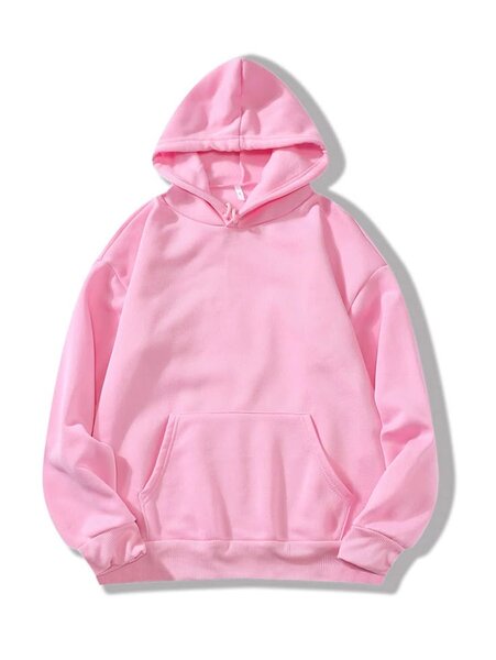 Hoodie rose unisexe confortable