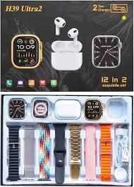 Crown H39 Ultra 2 Smart Watch Gold Edition With 7 Straps -