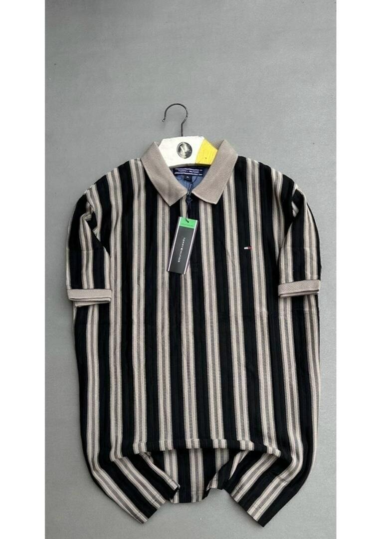 Polo rayé élégant homme