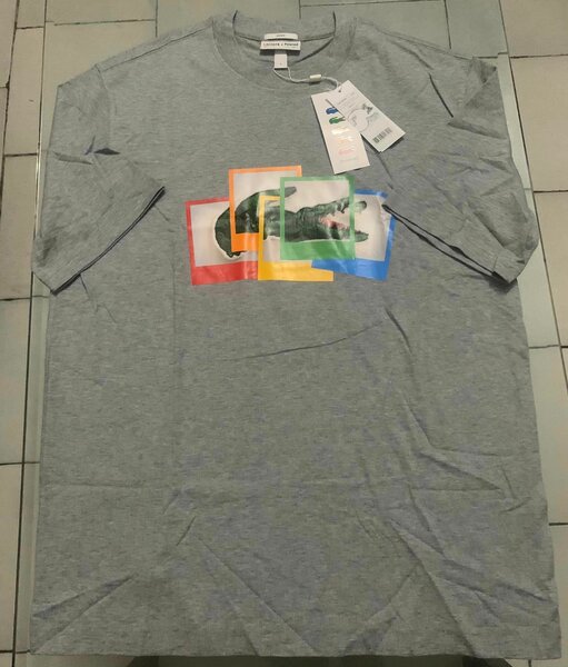 t-shirt LACOSTE, gris
