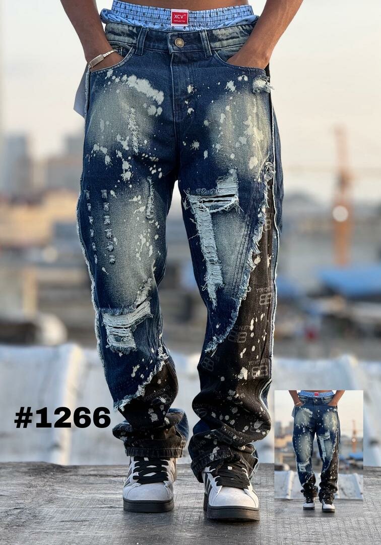 Jeans homme décontractés artistiques