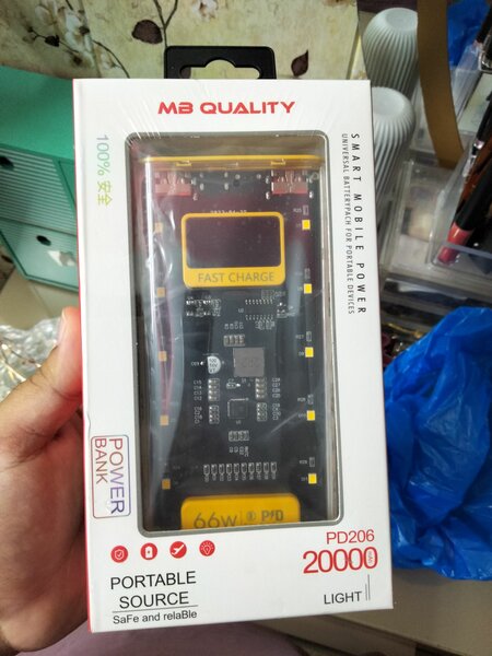 MB QUALITY Transperant Power Bank 20000mah 66W Charging