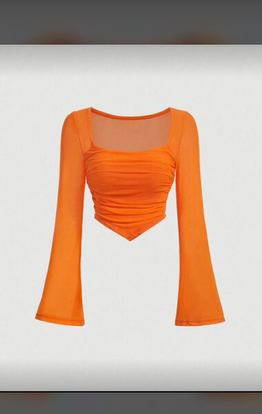 Top à manches longues évasées