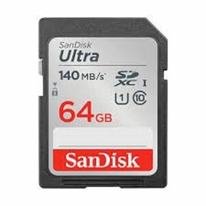 SanDisk Carte Mémoire SDXC 64 Go Ultra Jusqu'à 140 Mo/s