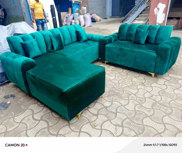 Canapé Modulable Vert Élégant