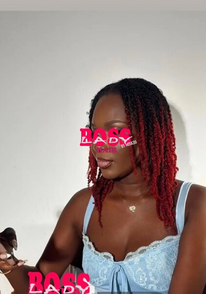 Meches twist 2tons rouge noir