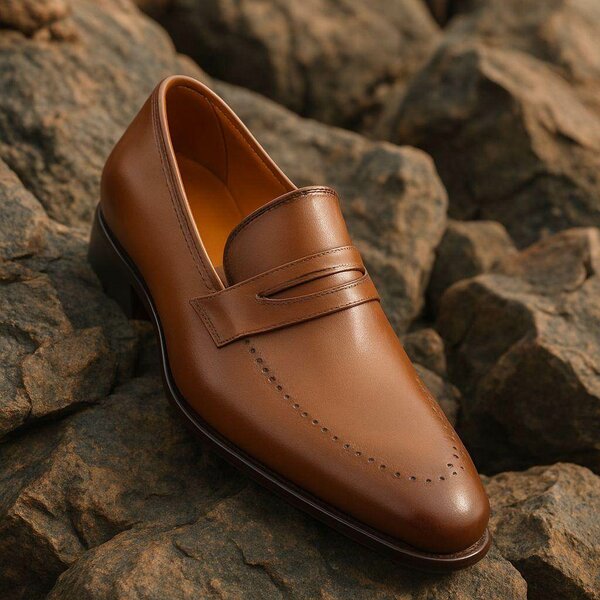 Mocassins Homme Cuir Marron Élégants