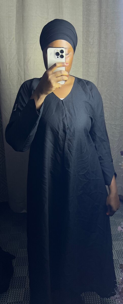 Djellaba noire pour femme