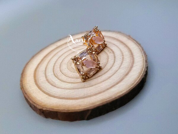 Pink Silver stud