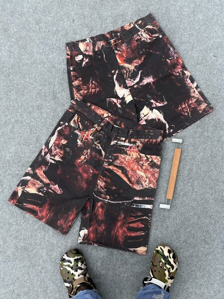 Shorts en coton imprimé