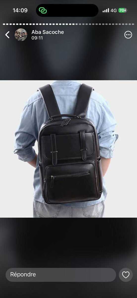 Sac à dos en cuir élégant