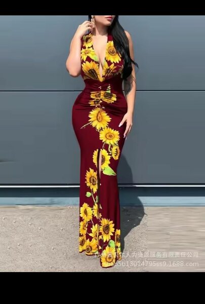 Robe longue florale élégante