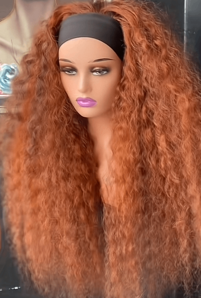 Perruque longue avec bandeau