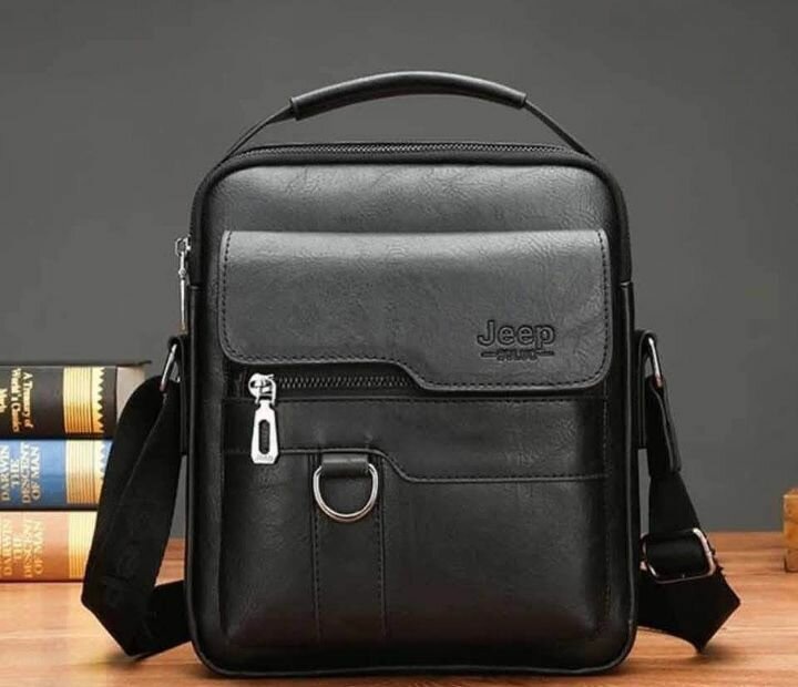 Sac à bandoulière en cuir Jeep pour homme