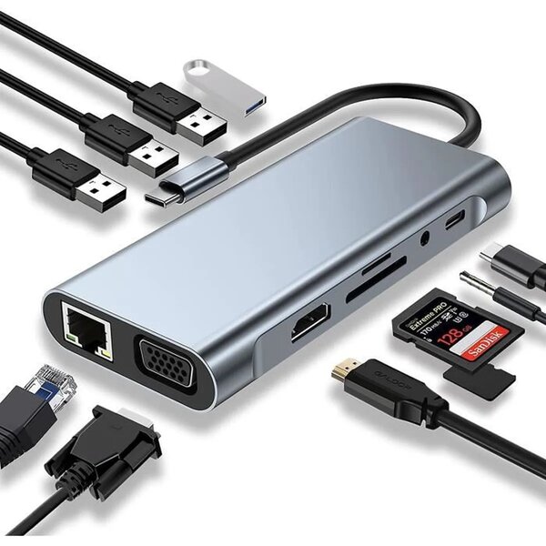 Hub USB-C 11 en 1