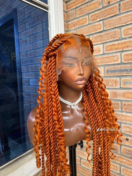 Perruque tressée longue afro