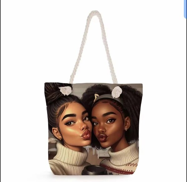 Sac cabas imprimé amies