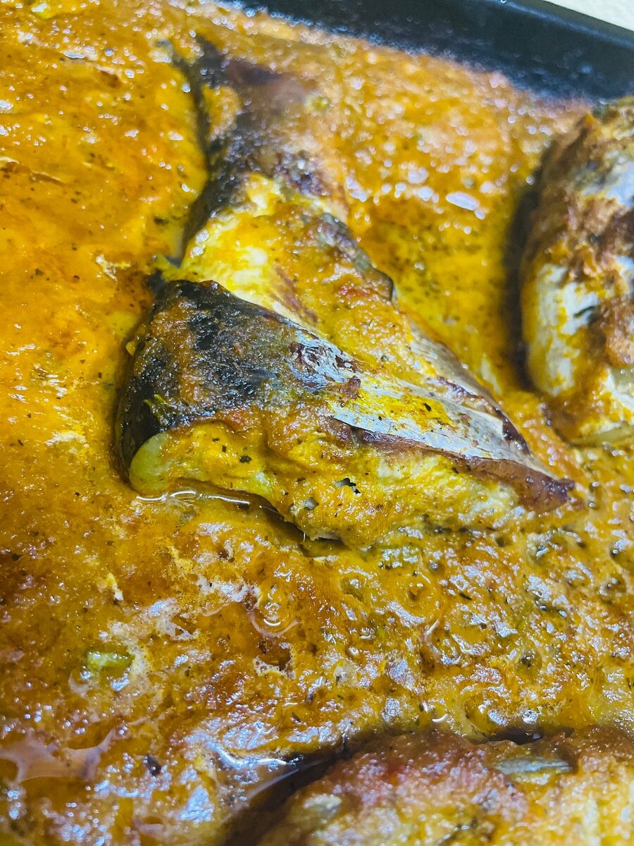 Poisson épicé au four