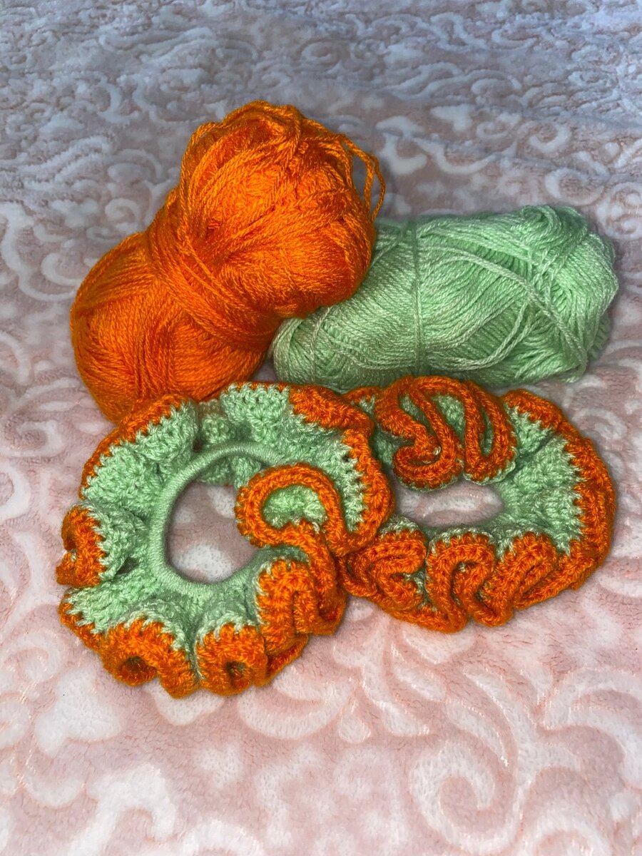 Crochet scrunchies
