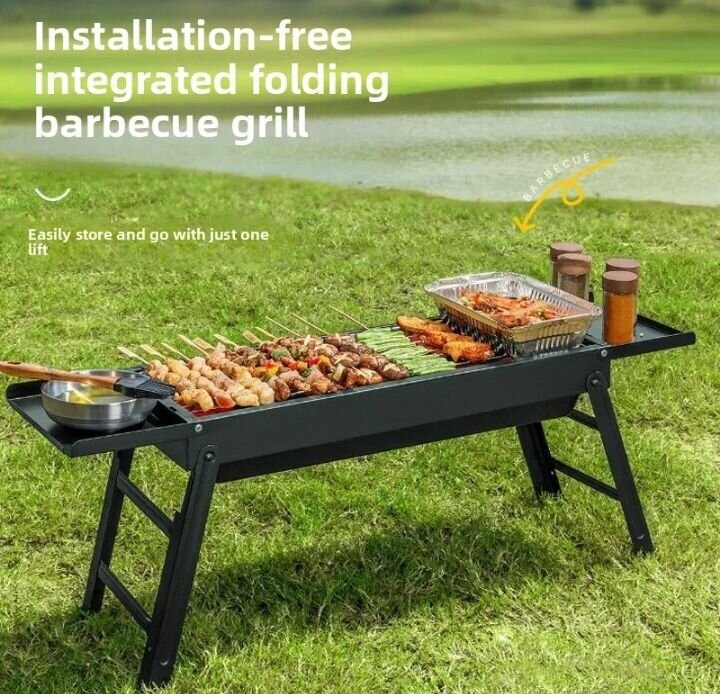 Grill barbecue pliable portable