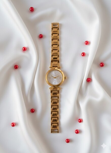 Montre Femme Élégante Dorée