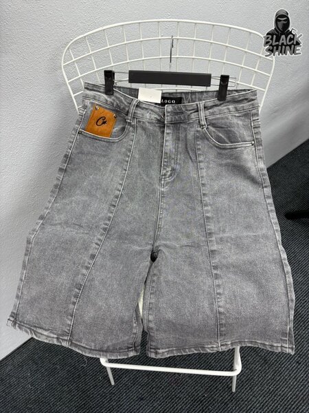 Bermudas en jean gris tendance