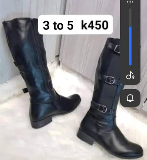 Women's high leather boots