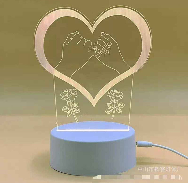 Lampe LED décorative amour