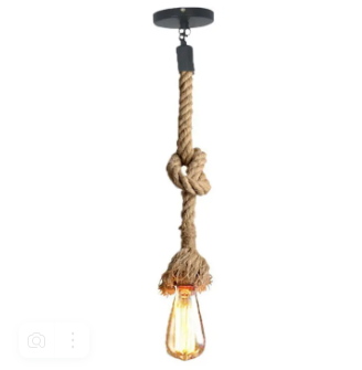 New Rope Hanging | E27 Holder | Ceiling Hanging | Pendant Lights | Hanging Lights | Ceiling Lights | For Offices, TV Lounge, Bedroom, Kitchen, Hotels, Home. (BULB NOT INCLUDED)