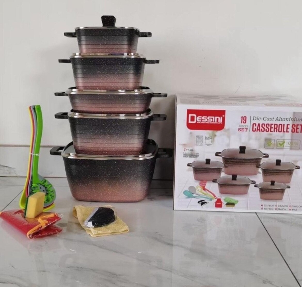 Granite Non-Stick 10 pcs cookware set