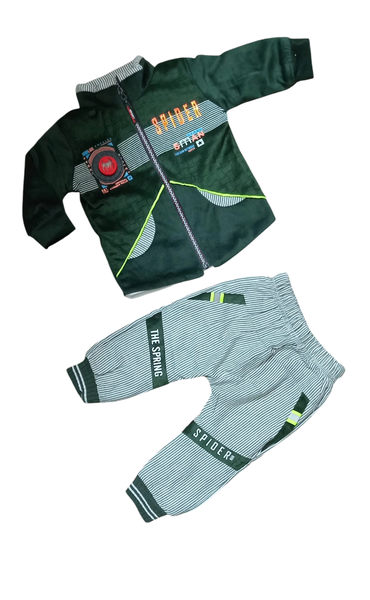 2 pcs Baby boy Velvet Trouser and Shirt Set