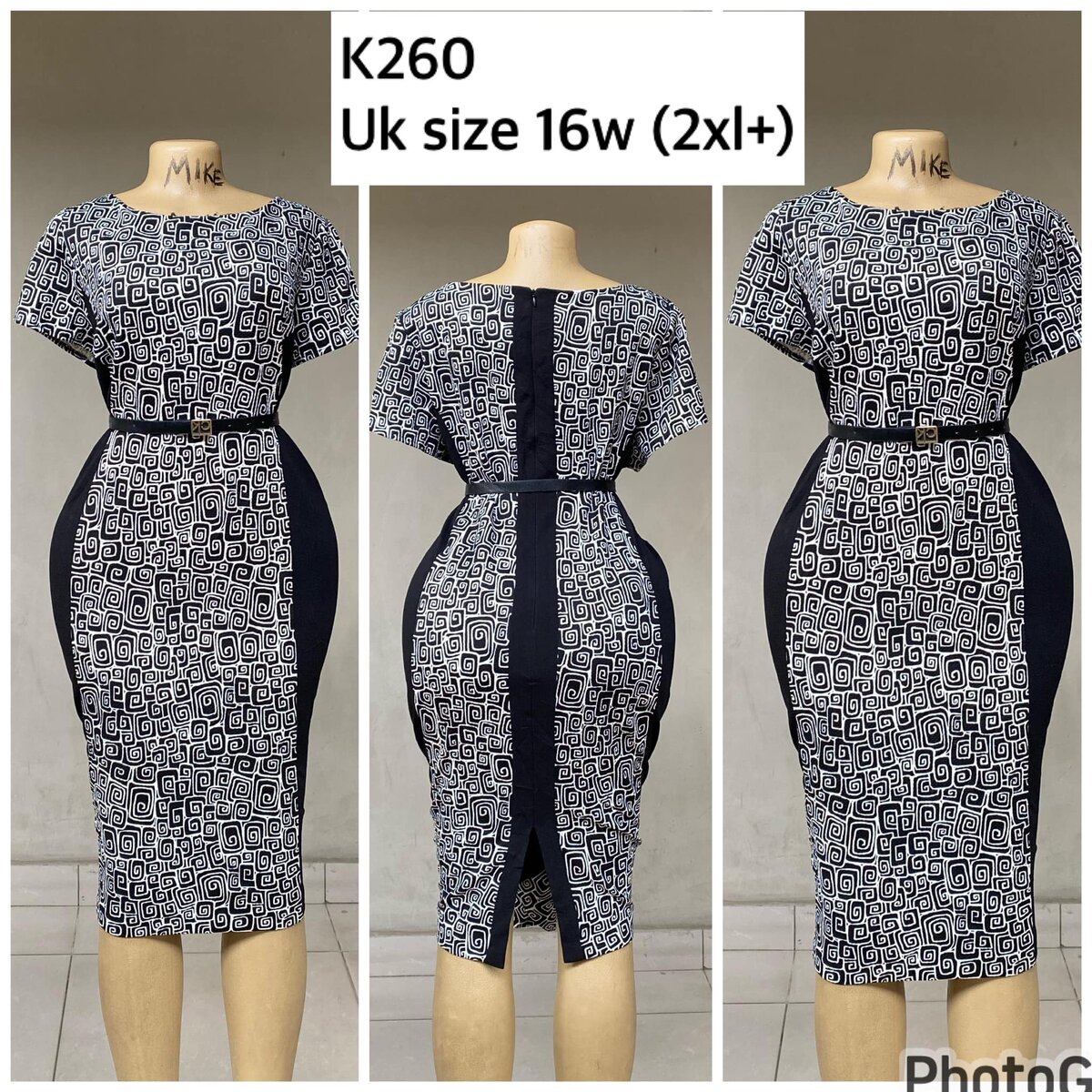 dress with black inserts